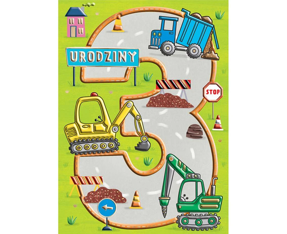 Greeting paper card B6 Building Site, 1 pc EOL